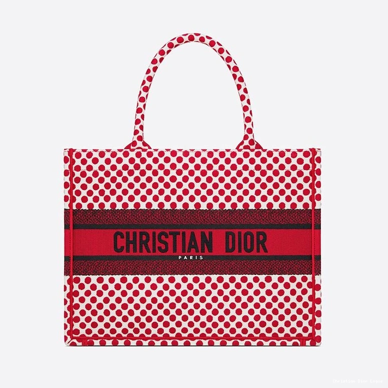 Cheap Dior Book Motif Tote Canvas Red Dots 0810 Luxury